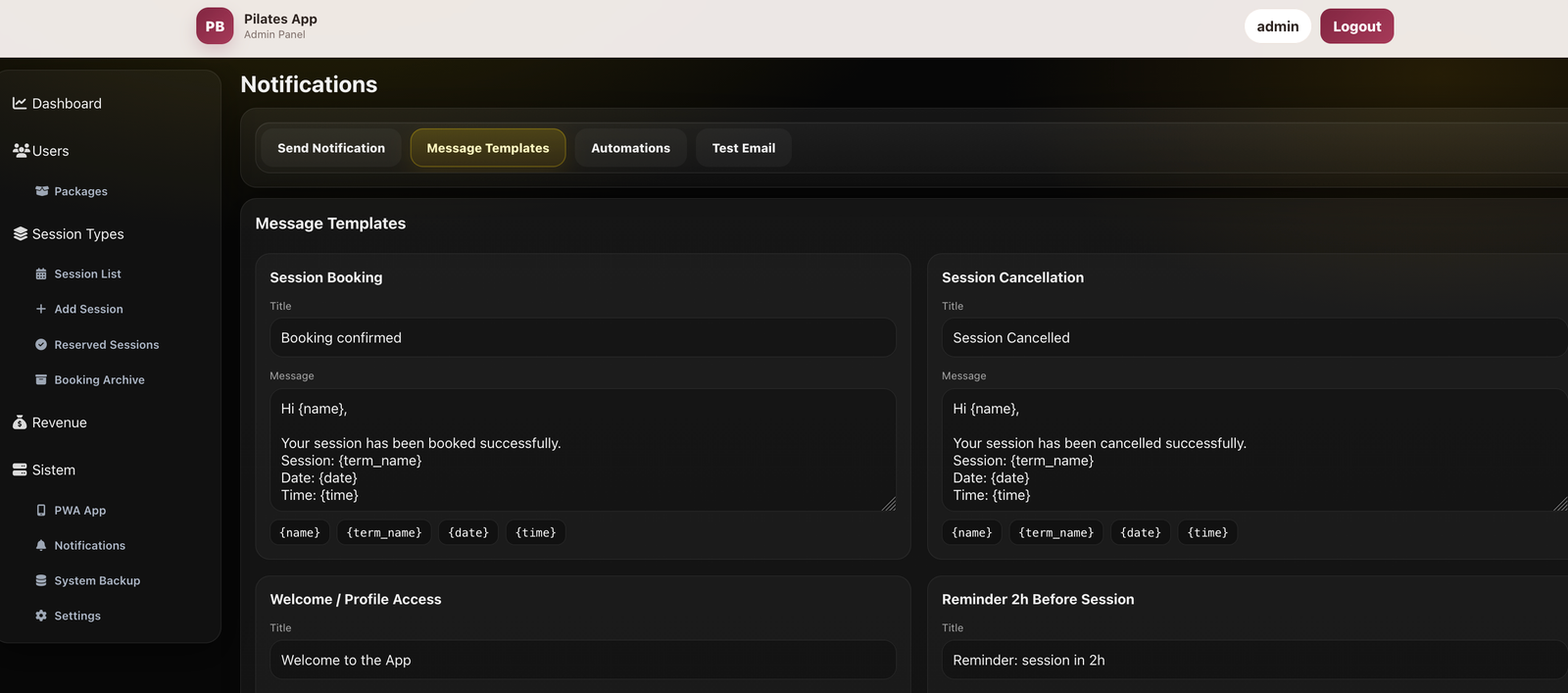 Admin panel 7